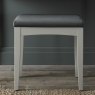 Larsen Scandi Oak & Soft Grey Vanity Stool - Gun Metal Velvet