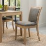Rushbury Oak Upholstered Dining Chair in a Mocha Fabric