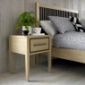 Rimini Aged Oak & Weathered Oak 1 Drawer Bedside Table