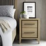 Rimini Aged Oak & Weathered Oak 2 Drawer Bedside Table