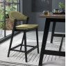 Rosen Peppercorn Upholstered Bar Stool in a Cedar Velvet Fabric