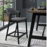 Rosen Peppercorn Upholstered Bar Stool in a Dark Grey Fabric