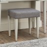 Norman Scandi Oak & Soft Grey Vanity Stool - Grey Fabric