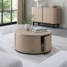 Astra Scandi Oak & Peppercorn Round Coffee Table