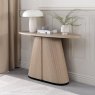 Astra Scandi Oak & Peppercorn Oval Console Table