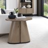Astra Grey Oiled Oak & Peppercorn Oval Lamp Table