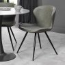 Arlo Olive Vintage Faux Leather Chair with Black Legs