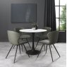 Mason Matt White Ceramic Circular Bistro Table With Black Base
