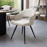 Sterling - Ivory Faux Leather Chair with Black Legs