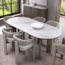Nova Grey Oiled Oak 6 Seater Table with Monte Blanco Ceramic Top
