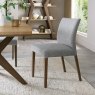 Henley Light Weathered Oak Upholstered Chairs in Grey Fabric