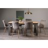 Hopper Scandi Oak 6-8 Dining Table & 6 Eriksen Grey Velvet Fabric Dining Chairs