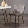 Cezanne Grey Velvet Fabric Chairs with Gold Legs
