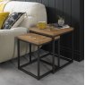 Lowry Rustic Oak & Peppercorn Nest of Tables