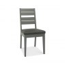 Hopper Dark Grey Bonded Leather Dining Chairs with Dark Grey Legs