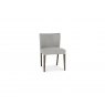 Blake Dark Oak Pebble Grey Fabric Low Back Dining Chairs