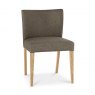 Blake Light Oak Black Gold Fabric Low Back Dining Chair