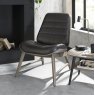 Tuxen Weathered Oak Accent Chair in Old West Vintage Fabric