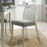 Jasper Soft Grey Low Back Slatted Dining Chairs in a Titanium Fabric