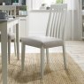 Jasper Soft Grey Slatted Back Dining Chairs in a Grey Bonded Leather