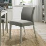 Jasper Soft Grey Low Back Upholstered Dining Chairs in a Titanium Fabric