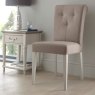 Miller Soft Grey Upholstered Dining Chairs in Pebble Grey Fabric