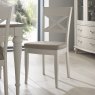 Miller Soft Grey X Back Dining Chairs in Grey Bonded Leather