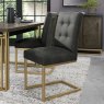 Varela Cantilever Black Fabric Dining Chair (Pair)