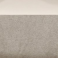 Beige Fabric & Ivory Faux Leather