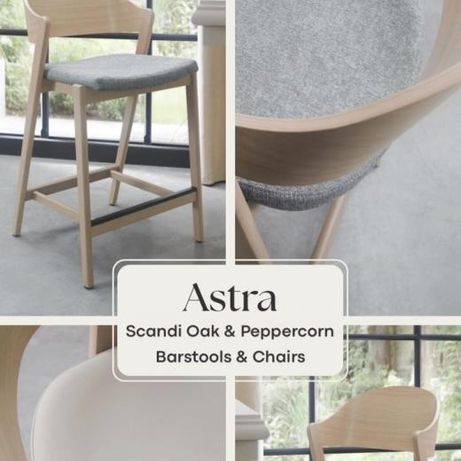 Astra in Scandi Oak... Simple, sculpted, and made to bring calm to your space 🌿 Our Astra Barstool...