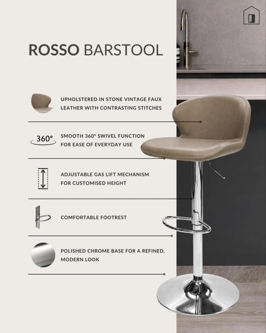 The Rosso Barstool. 🧵 Stone... 